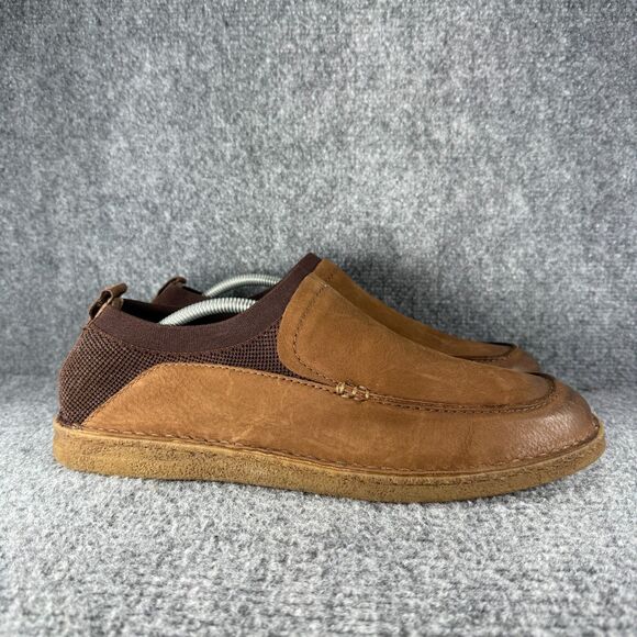 Born Samuel Loafers Mens 11.5 Brown Leather Slip On Shoes Comfort - Picture 1 of 10